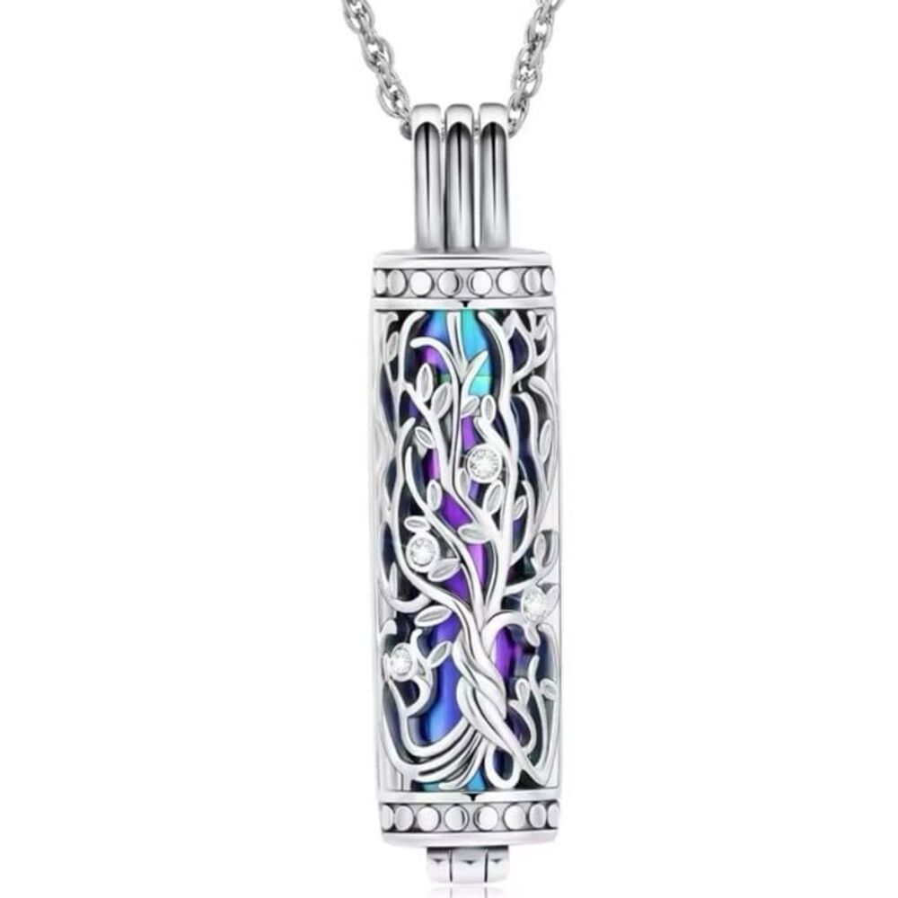abigail&bleu 1PC Cremation Jewelry Cylinder Urn Necklace For Ashes For Women Men